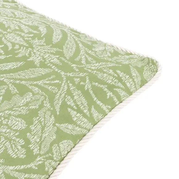 Square Cushion with Rope Trim - Sage, Polyester