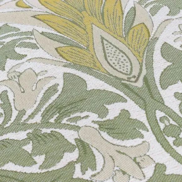 Square Cushion with Zip Closure - Sage, Chenille