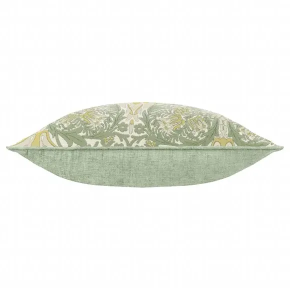 Square Cushion with Zip Closure - Sage, Chenille
