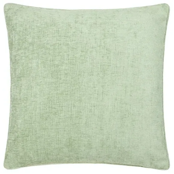 Square Cushion with Zip Closure - Sage, Chenille