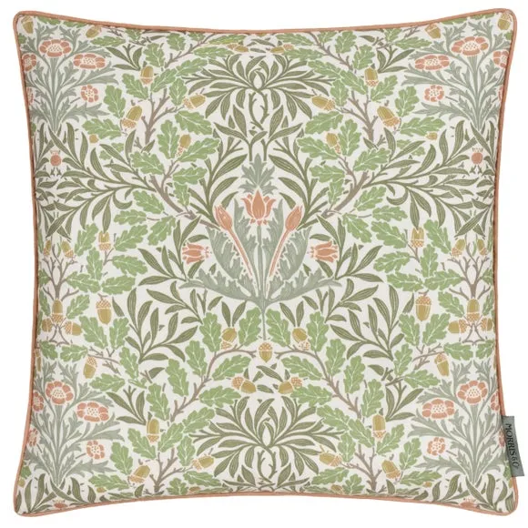 Square Outdoor Cushion with Acorn Pattern - Mineral