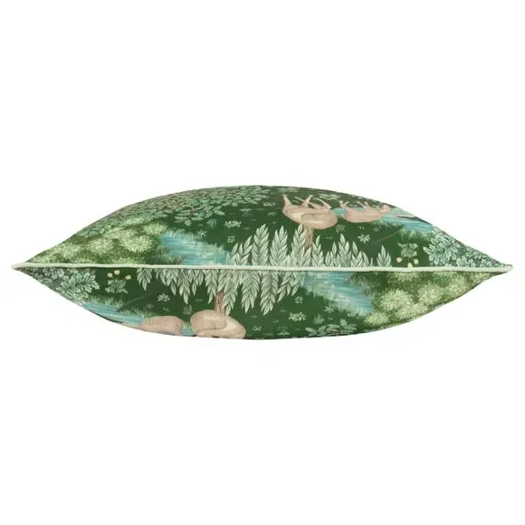 Square Outdoor Cushion with Deer Motif - Forest