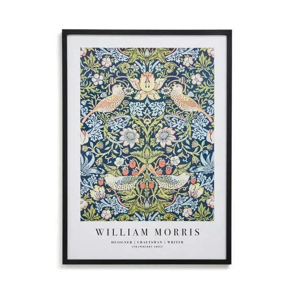 Strawberry Thief Framed Print - Multicolor