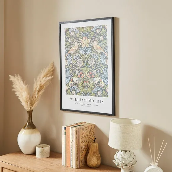 Strawberry Thief Framed Print - Multicolor