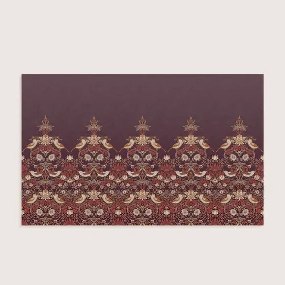 Strawberry Thief Wall Mural - Plum
