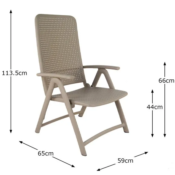 6-Seater Extendable Dining Set - Grey, Resin