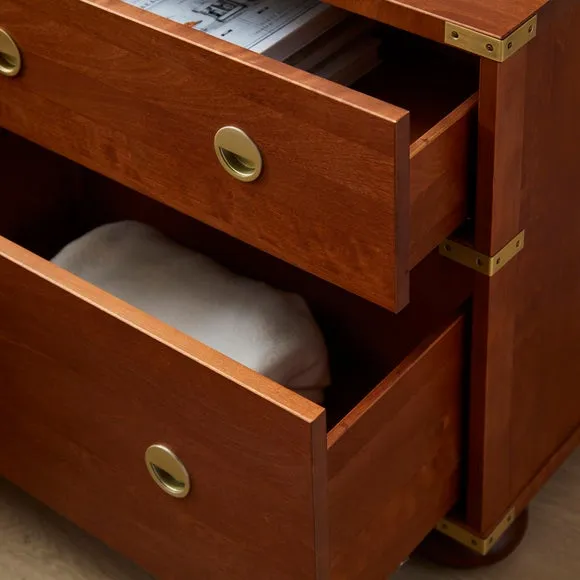 2 Drawer Bedside Table - Medium Wood, Birch