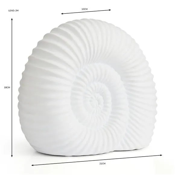 Ammonite Table Lamp - Off-White, Porcelain