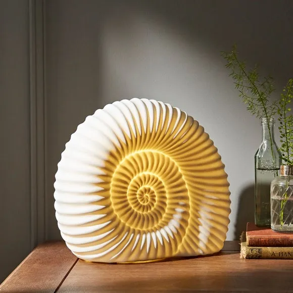 Ammonite Table Lamp - Off-White, Porcelain image