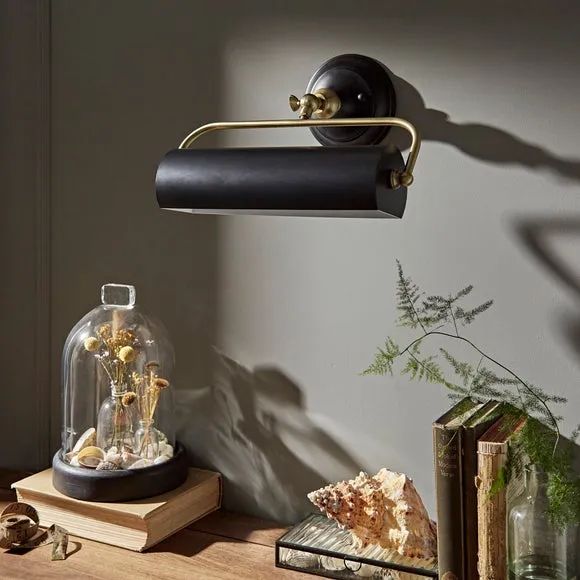 Banker Wall Light with Tiltable Head - Black, Metal
