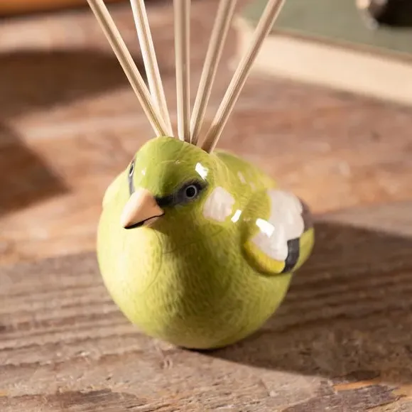 Bird Shaped Reed Diffuser - Green, Ceramic