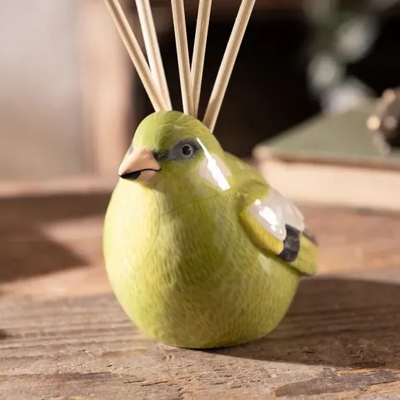 Bird Shaped Reed Diffuser - Green, Ceramic