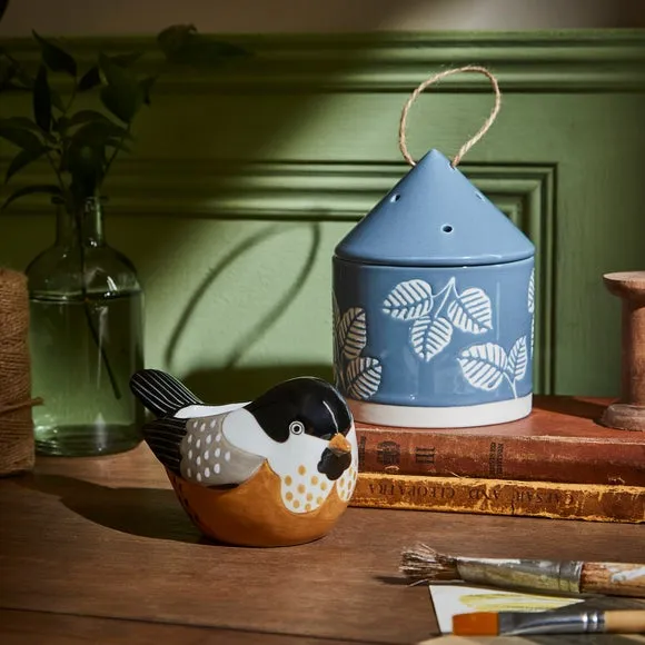 Bird Trinket Box Gift Set - Blue, Ceramic image