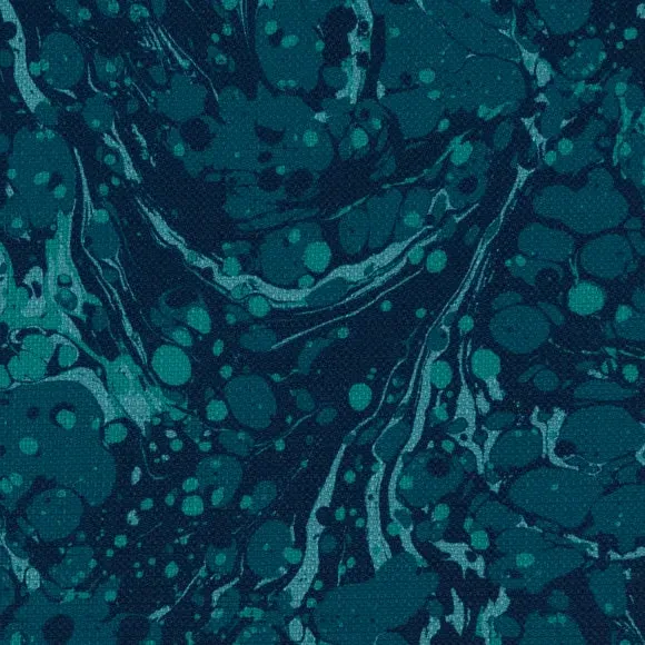 Blackout Roller Blind Marbling Print - Blue