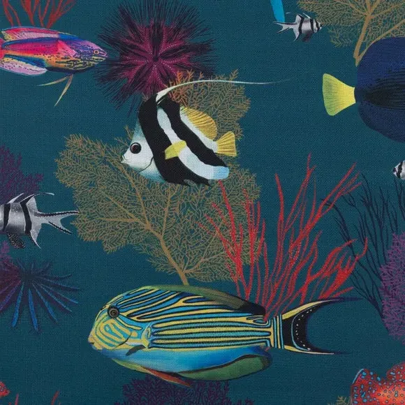 Blackout Roller Blind - Teal, Recycled Polyester