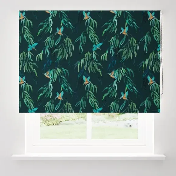 Blackout Roller Blind with Chain - Kingfisher