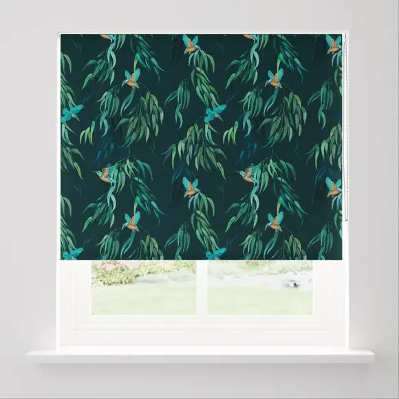 Blackout Roller Blind with Chain - Kingfisher