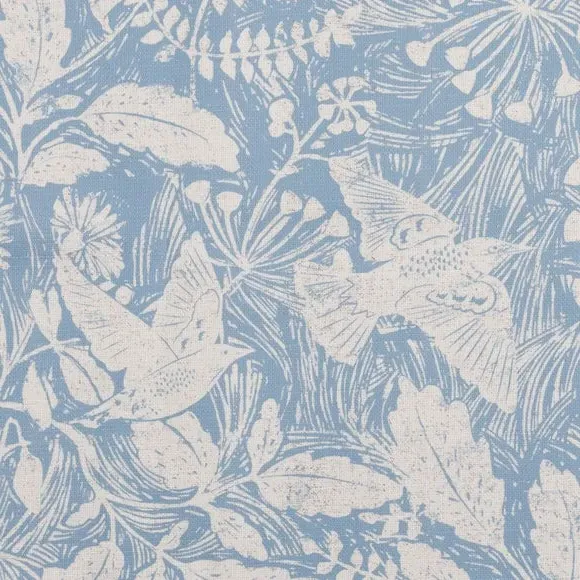 Blackout Roller Blind with Starling Print - Blue