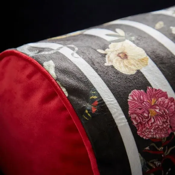Bolster Cushion with Removable Cover - Black