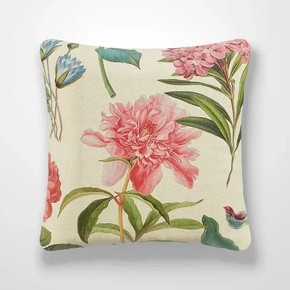 Botanical Cushion Cover - Natural, Cotton Blend