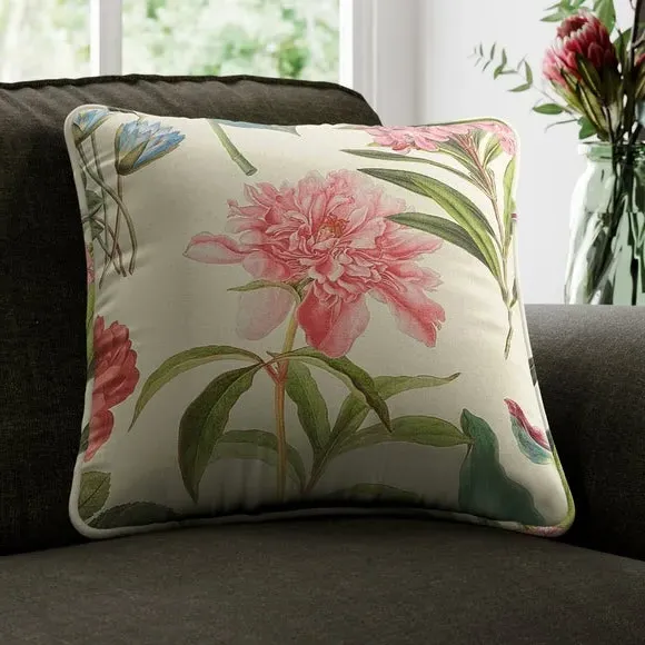 Botanical Cushion Cover - Natural, Cotton Blend