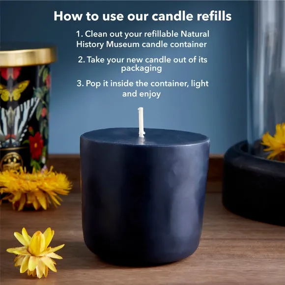 Butterfly Candle Refill - Black, Wax