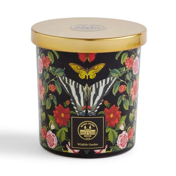 Butterfly Scented Candle - Black, Glass