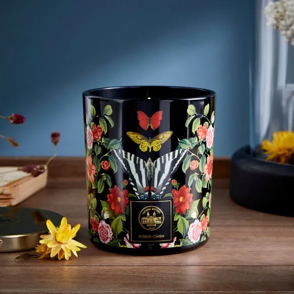 Butterfly Scented Candle - Black, Glass image