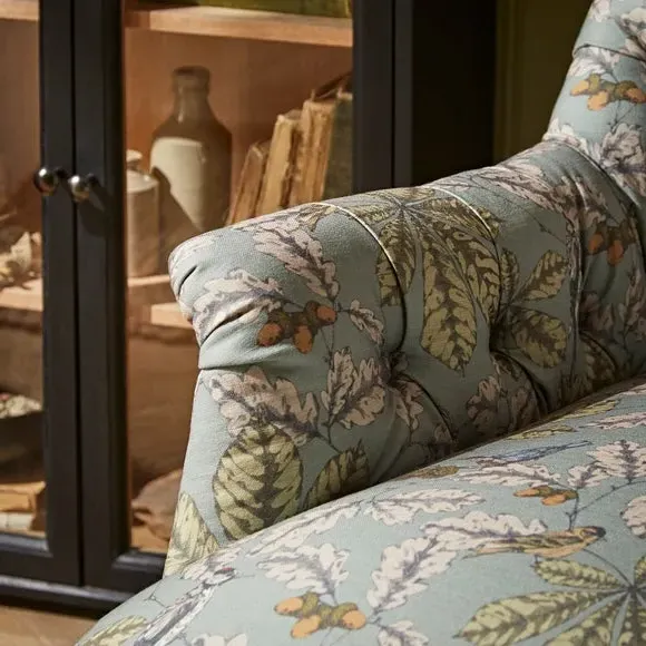 Button Back Chair - Arboretum Print, Fabric