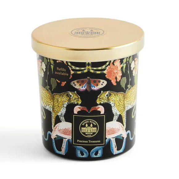 Cheetah Print Scented Candle - Black