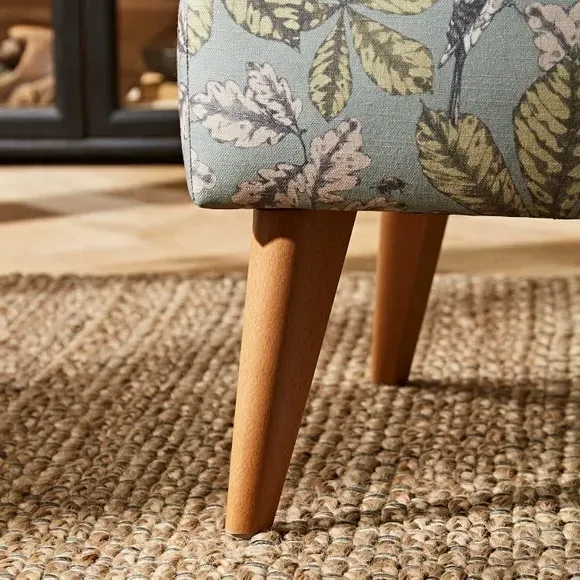 Compact Footstool with Storage - Arboretum Print