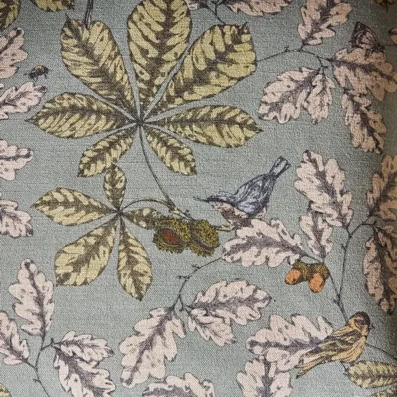Compact Footstool with Storage - Arboretum Print