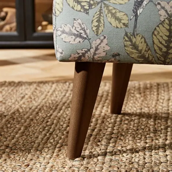 Compact Footstool with Storage - Arboretum Print
