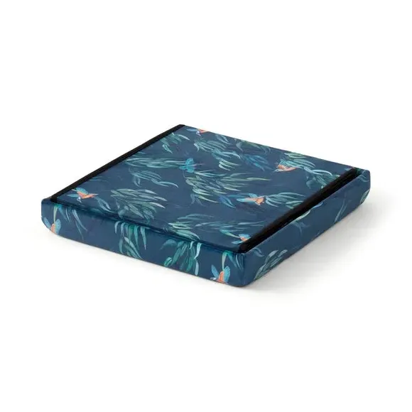 Cube Storage Ottoman - Teal, Velvet