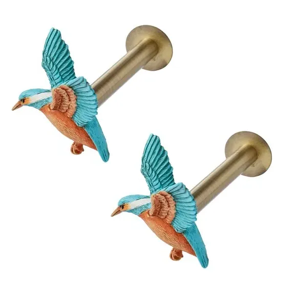 Curtain Dresser with Kingfisher Design - Multicolor