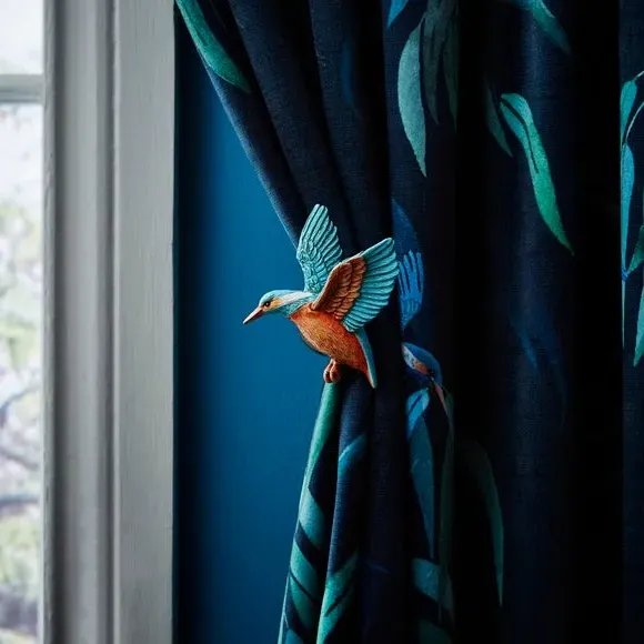 Curtain Dresser with Kingfisher Design - Multicolor image