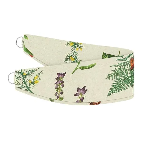 Curtain Tieback Floral Design - Natural, Cotton