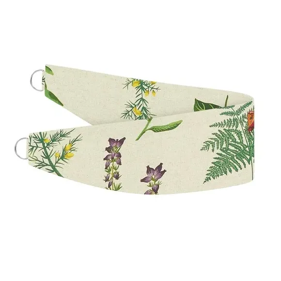 Curtain Tieback Floral Design - Natural, Cotton