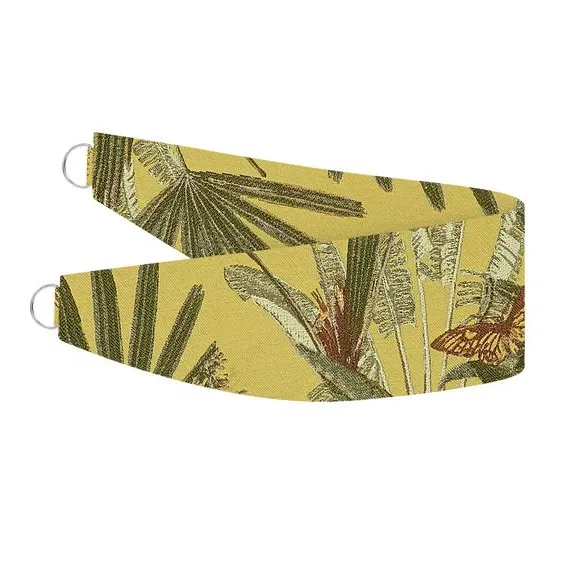 Curtain Tieback Tropical Print - Chartreuse