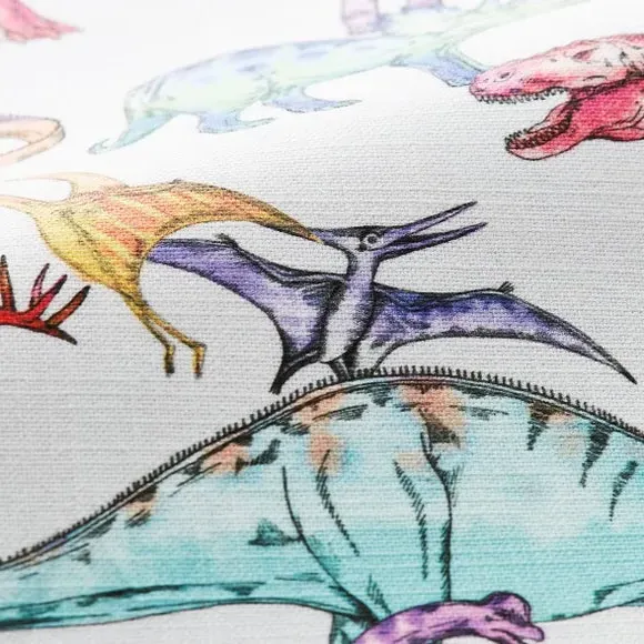 Cushion Cover with Dinosaur Print - Multi, Cotton