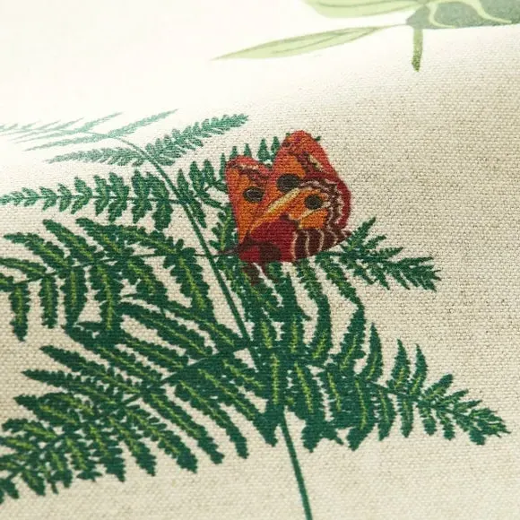 Cushion Cover with Floral Design - Natural, Cotton