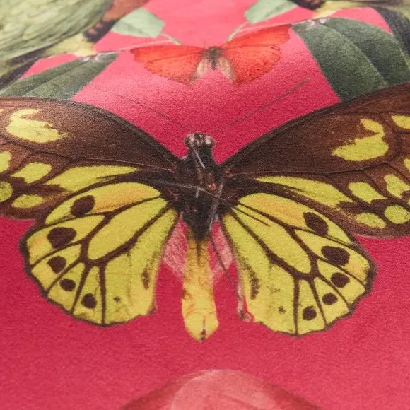 Cushion Cover with Kaleidoscope Print - Magenta