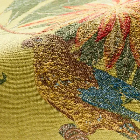 Cushion Cover with Tropical Print - Chartreuse