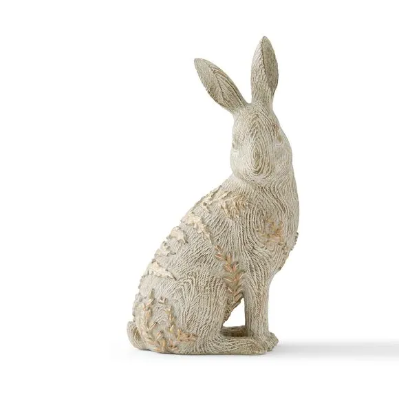Decorative Hare Ornament - Light Wood, Resin