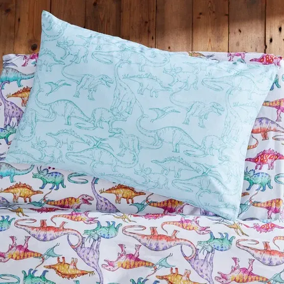 Dinosaur Duvet Cover Set - Natural, Cotton