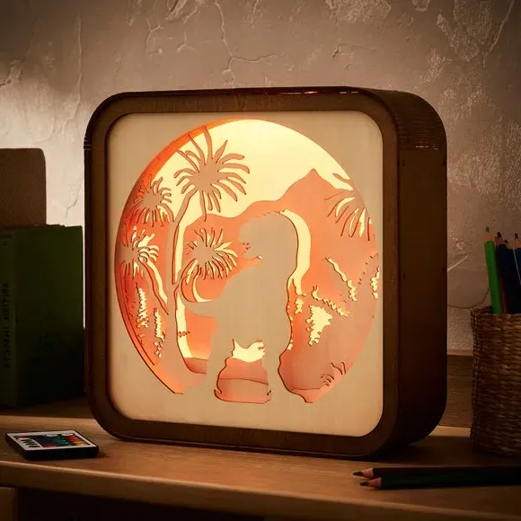Dinosaur Light Box Color Changing - Brown