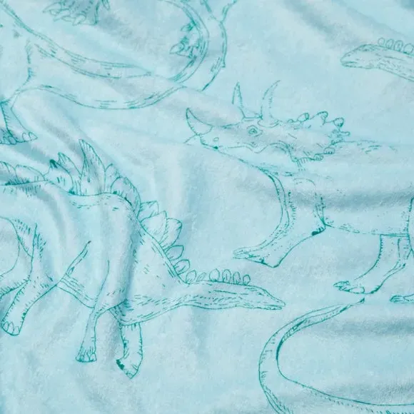 Dinosaurs Gallery Blanket - Natural