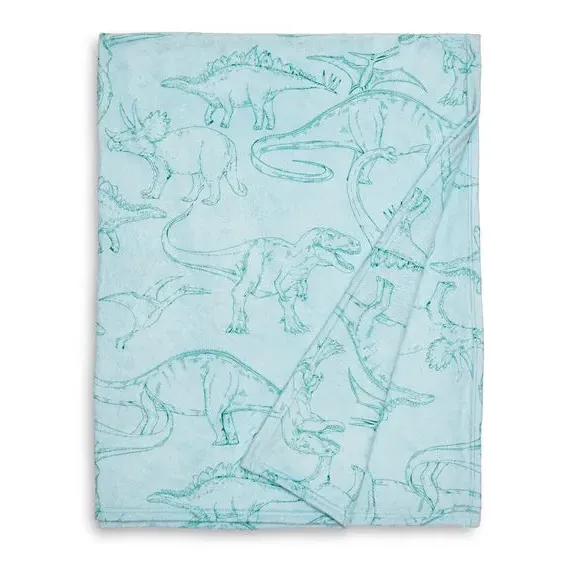 Dinosaurs Gallery Blanket - Natural
