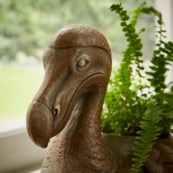 Dodo Plant Pot - Antique Brass, Polyresin