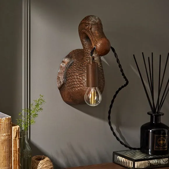 Dodo Wall Light with Plug - Bronze, Metal